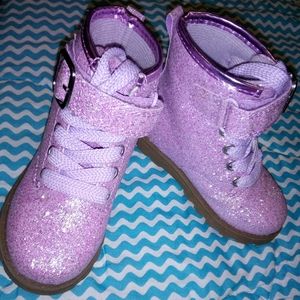 Glitter boot. Beautiful soft lilac